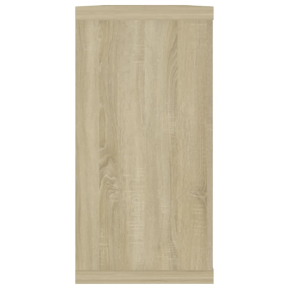 Estantes cubo pared 4uds contrachapado roble Sonoma