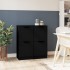 Aparador de madera contrachapada negro 30x30x70