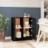 Aparador de madera contrachapada negro 30x30x70
