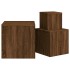 Mesitas auxiliares 3 piezas madera contrachapada marrón