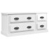 Mueble de TV madera contrachapada blanco brillo 100x35,5x45