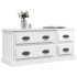 Mueble de TV madera contrachapada blanco brillo 100x35,5x45
