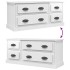 Mueble de TV madera contrachapada blanco brillo 100x35,5x45