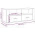 Mueble de TV madera contrachapada blanco brillo 100x35x40