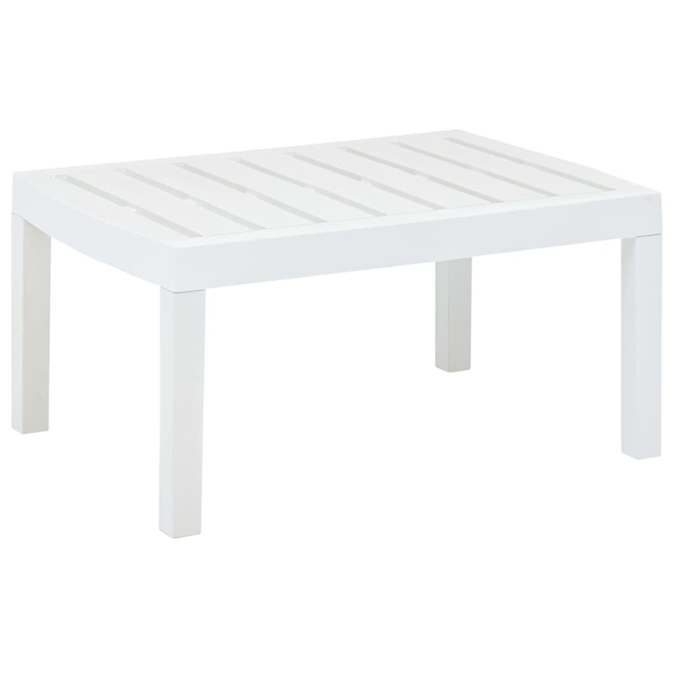 Mesa de jardín de plástico blanco 78x55x38
