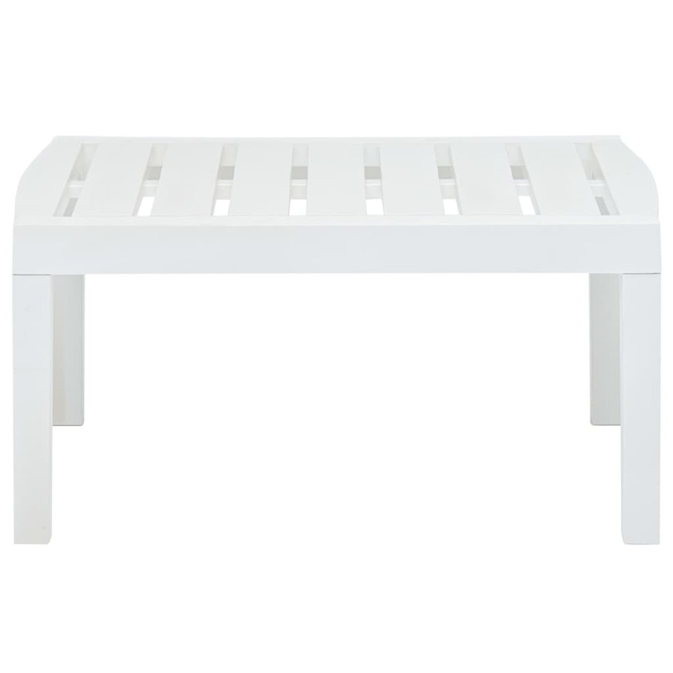 Mesa de jardín de plástico blanco 78x55x38