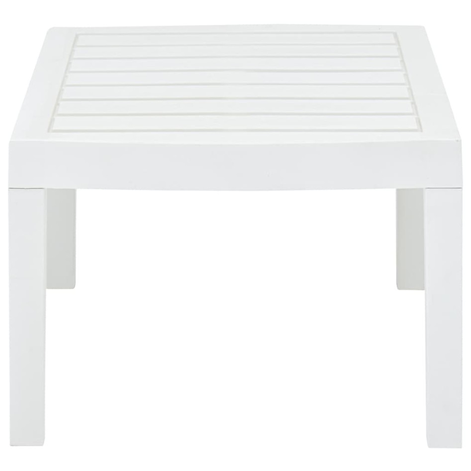 Mesa de jardín de plástico blanco 78x55x38