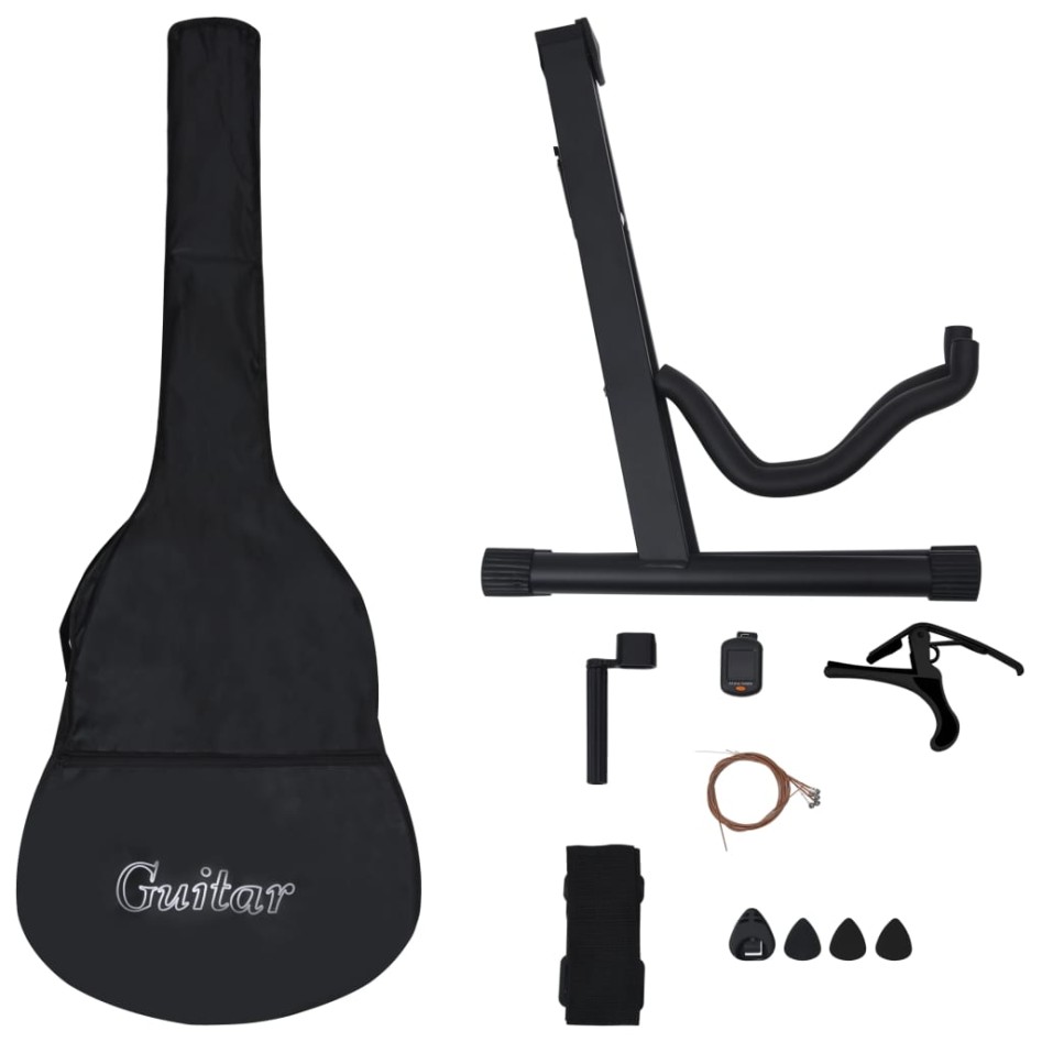 Set de guitarra clásica occidental 12 pzas 6 cuerdas azul