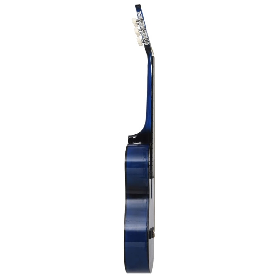Set de guitarra clásica occidental 12 pzas 6 cuerdas azul