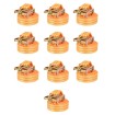 Correas de sujeción de trinquete 10 uds 1T 6mx38mm naranja