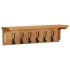 Perchero de madera maciza de roble 60x16x16