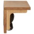 Perchero de madera maciza de roble 60x16x16