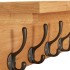 Perchero de madera maciza de roble 60x16x16