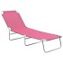 Tumbona plegable de acero y tela