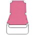 Tumbona plegable de acero y tela