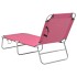 Tumbona plegable de acero y tela