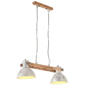 Lámpara colgante industrial 25 W plateada 109 cm