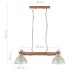 Lámpara colgante industrial 25 W plateada 109 cm