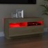 Mueble de TV con luces LED roble Sonoma 80x35x40
