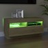 Mueble de TV con luces LED roble Sonoma 80x35x40