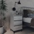 Mesita de noche con patas de metal gris Sonoma 40x35x69