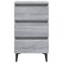 Mesita de noche con patas de metal gris Sonoma 40x35x69