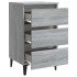 Mesita de noche con patas de metal gris Sonoma 40x35x69