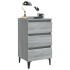 Mesita de noche con patas de metal gris Sonoma 40x35x69