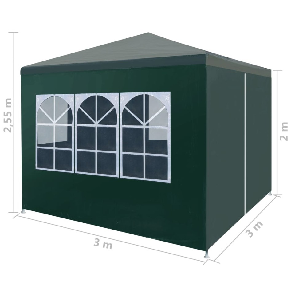 Carpa para fiestas verde 3x3