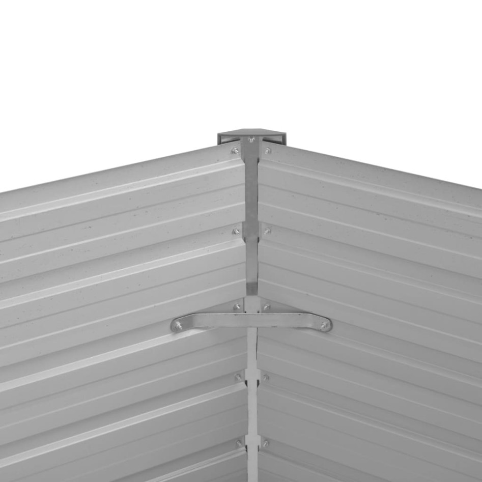 Arriate de acero galvanizado marrón 129x129x77