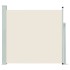Toldo lateral retráctil de jardín color crema 170x300