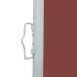 Toldo lateral retráctil de jardín marrón 140x500