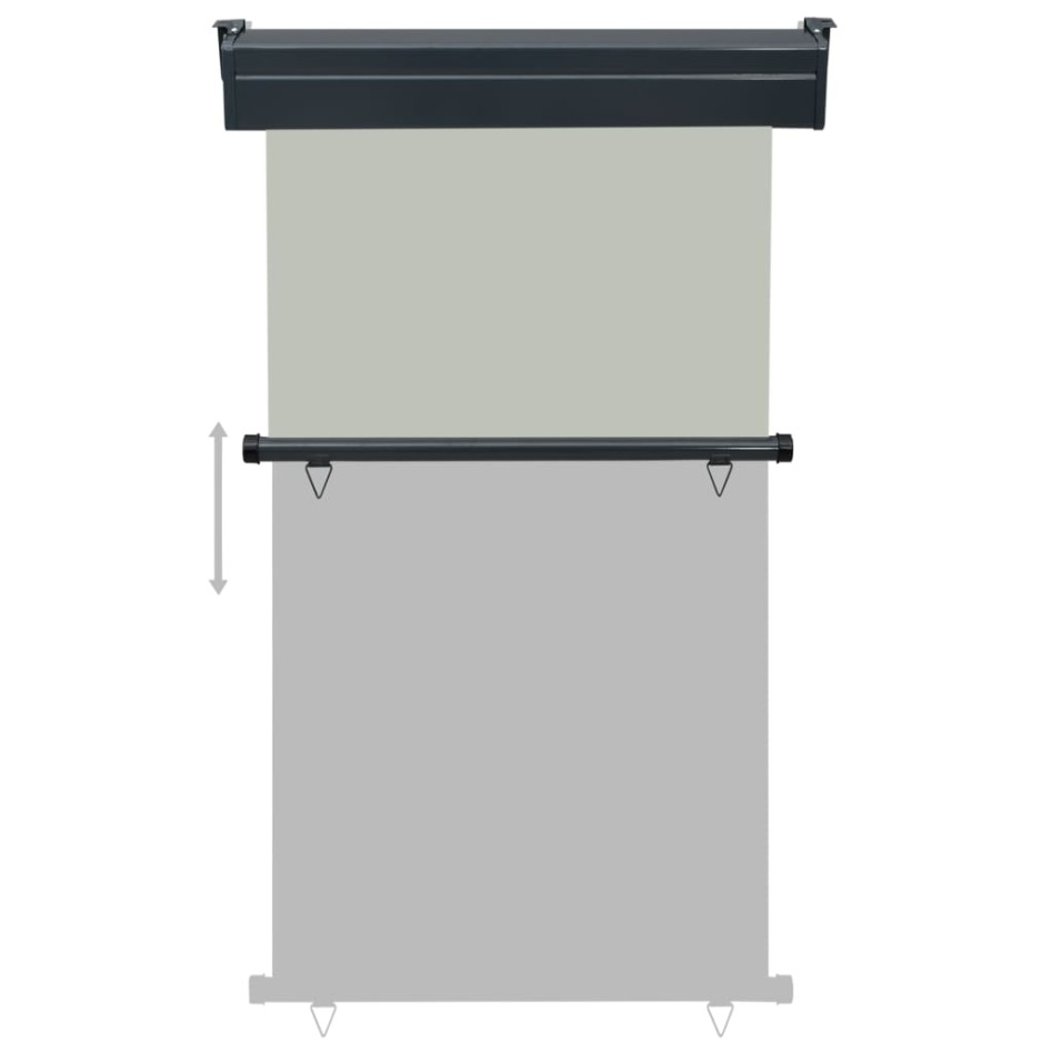 Toldo lateral de balcón gris 105x250