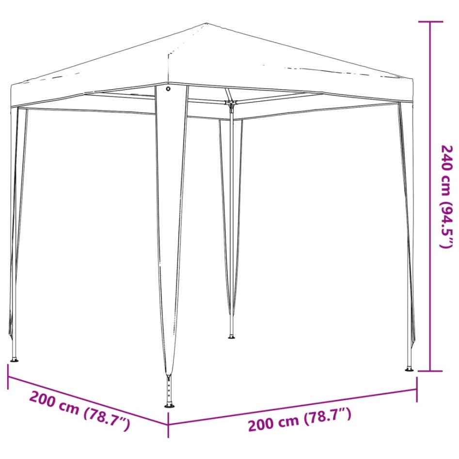 Carpa para fiestas profesional verde 2x2