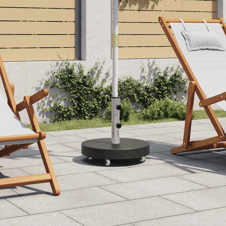 Base de sombrilla redonda de granito negro 30