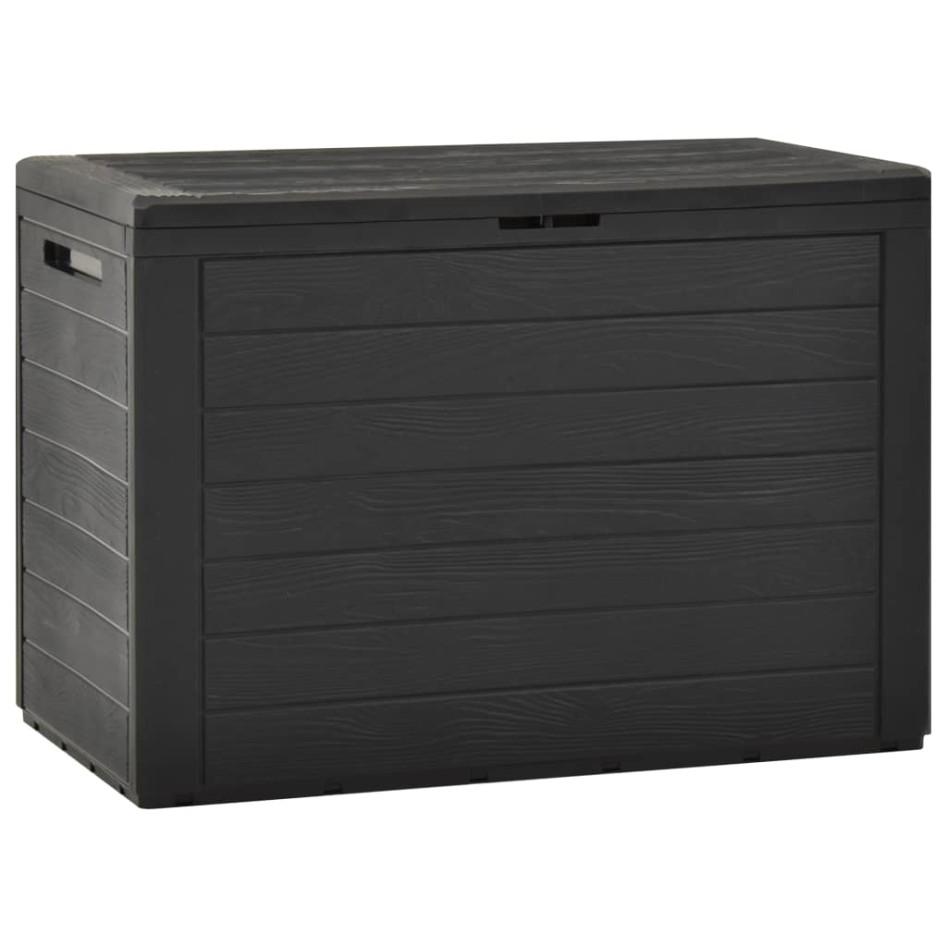 Caja de almacenamiento de jardín gris antracita 78x44x55