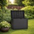 Caja de almacenamiento de jardín gris antracita 78x44x55
