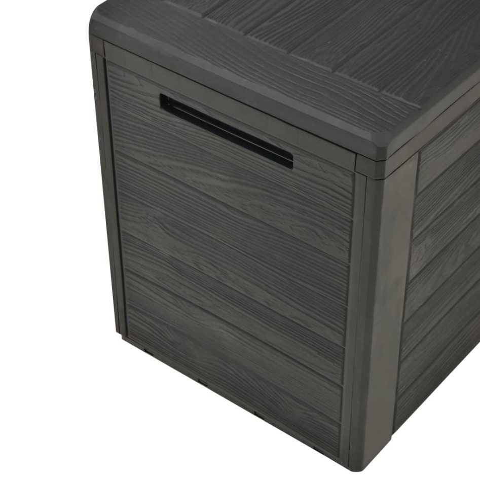 Caja de almacenamiento de jardín gris antracita 78x44x55