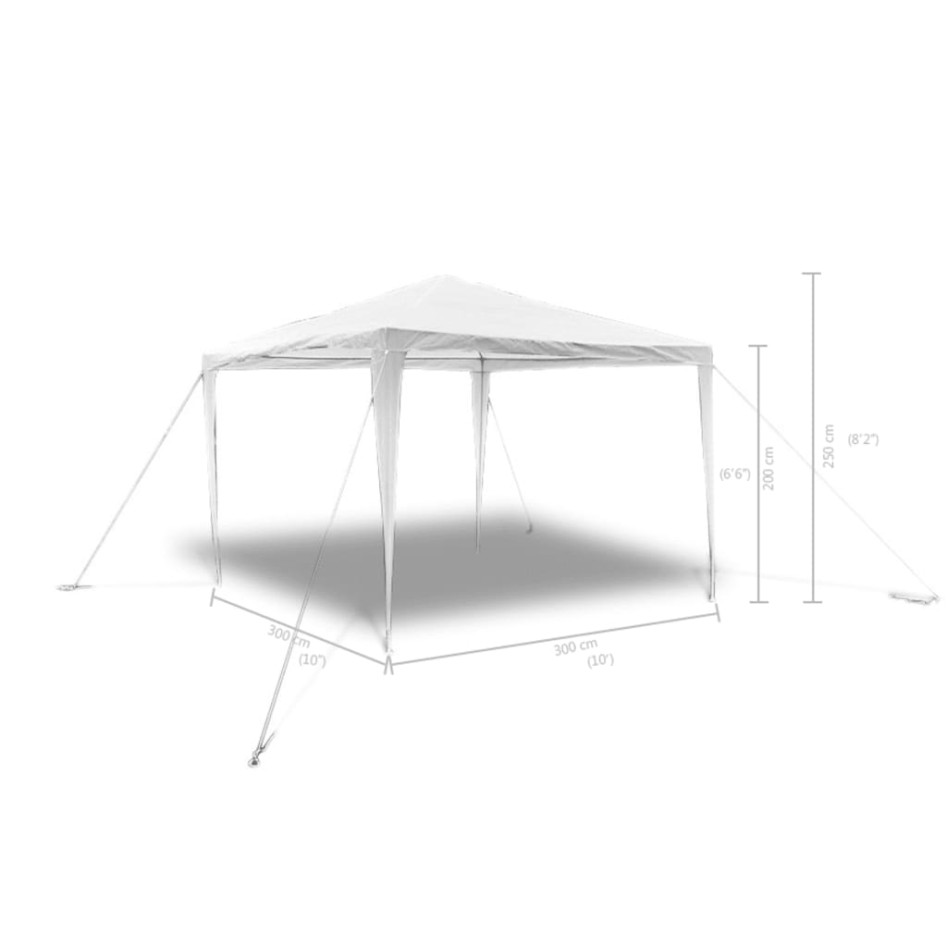 Carpa cenador de jardín techo de pirámide 3x3