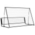 Portería de fútbol con reboteador 2 en 1 acero 202x104x120