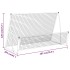 Portería de fútbol con reboteador 2 en 1 acero 202x104x120