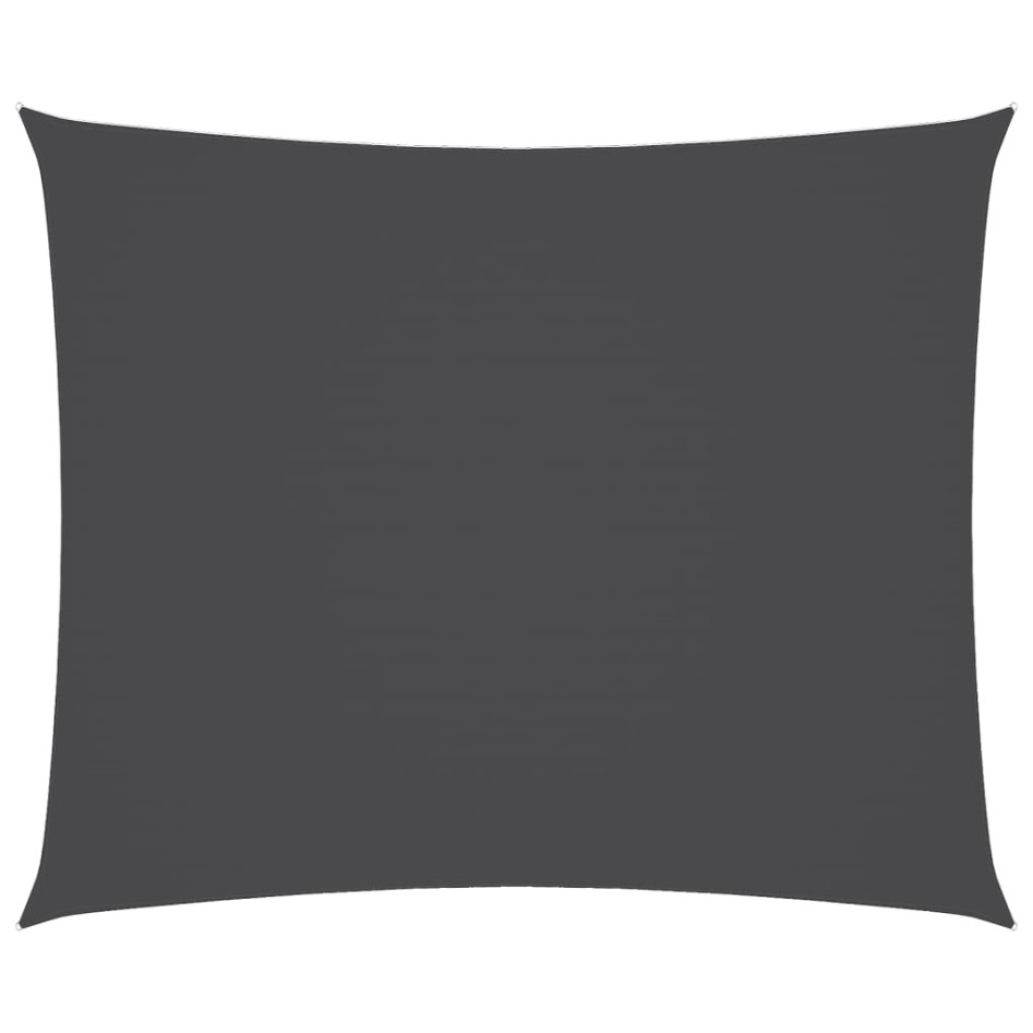 Toldo de vela rectangular tela Oxford gris antracita 5x6