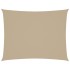 Toldo de vela rectangular tela Oxford beige 4x5