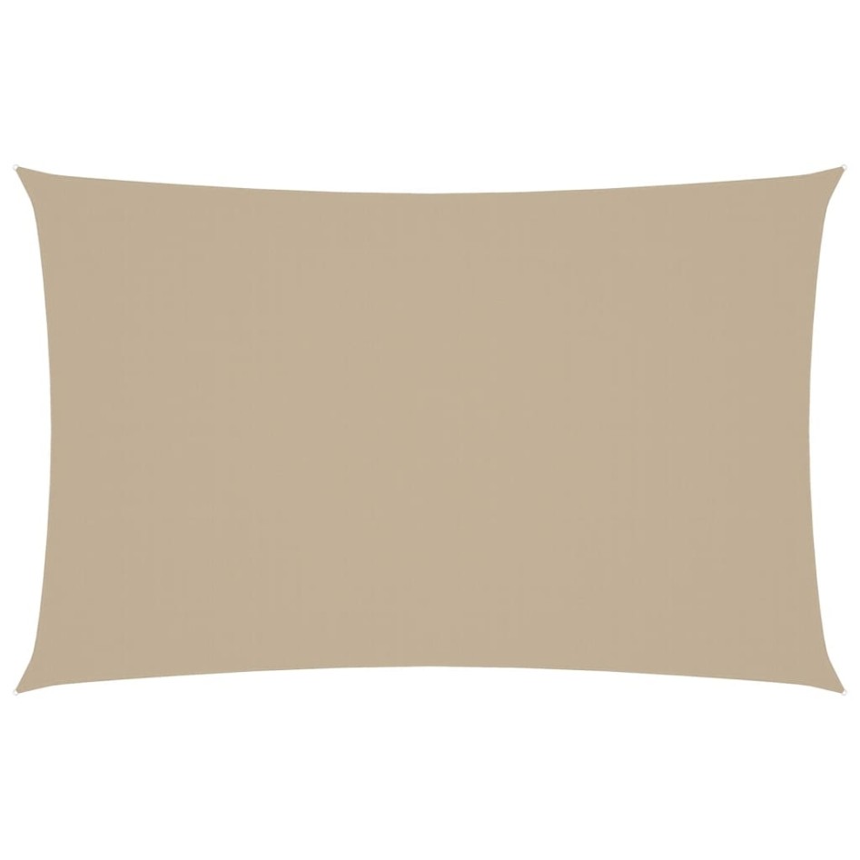 Toldo de vela rectangular tela Oxford beige 4x7