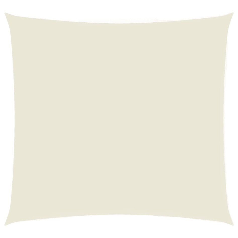 Toldo de vela cuadrado tela Oxford color crema 5x5