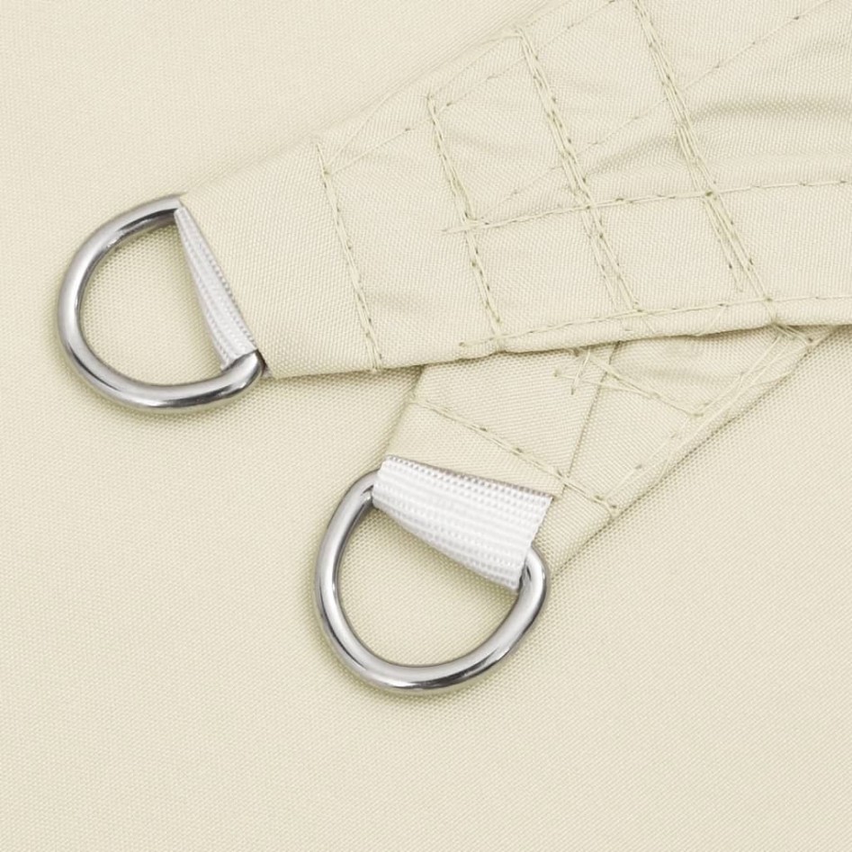Toldo de vela cuadrado tela Oxford color crema 5x5
