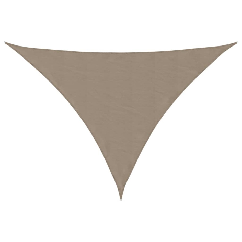Toldo de vela triangular tela Oxford gris taupe 5x5x6