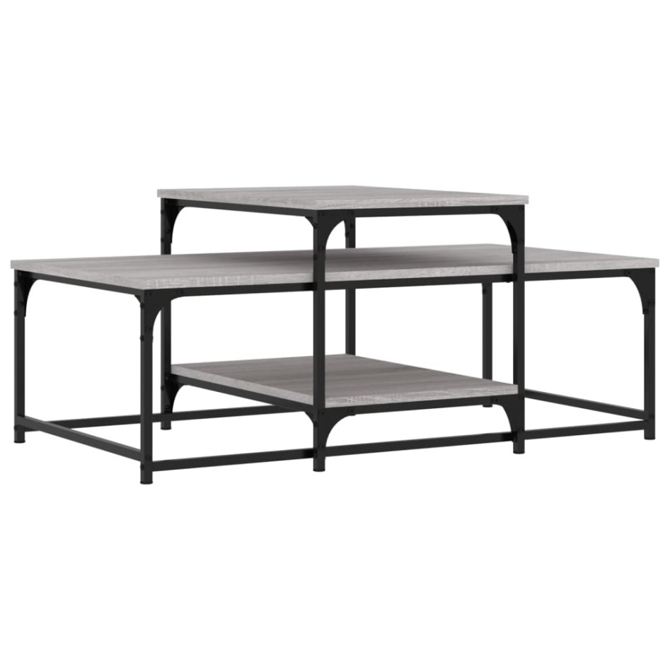 Mesa de centro madera de ingeniería gris Sonoma 102x60x45