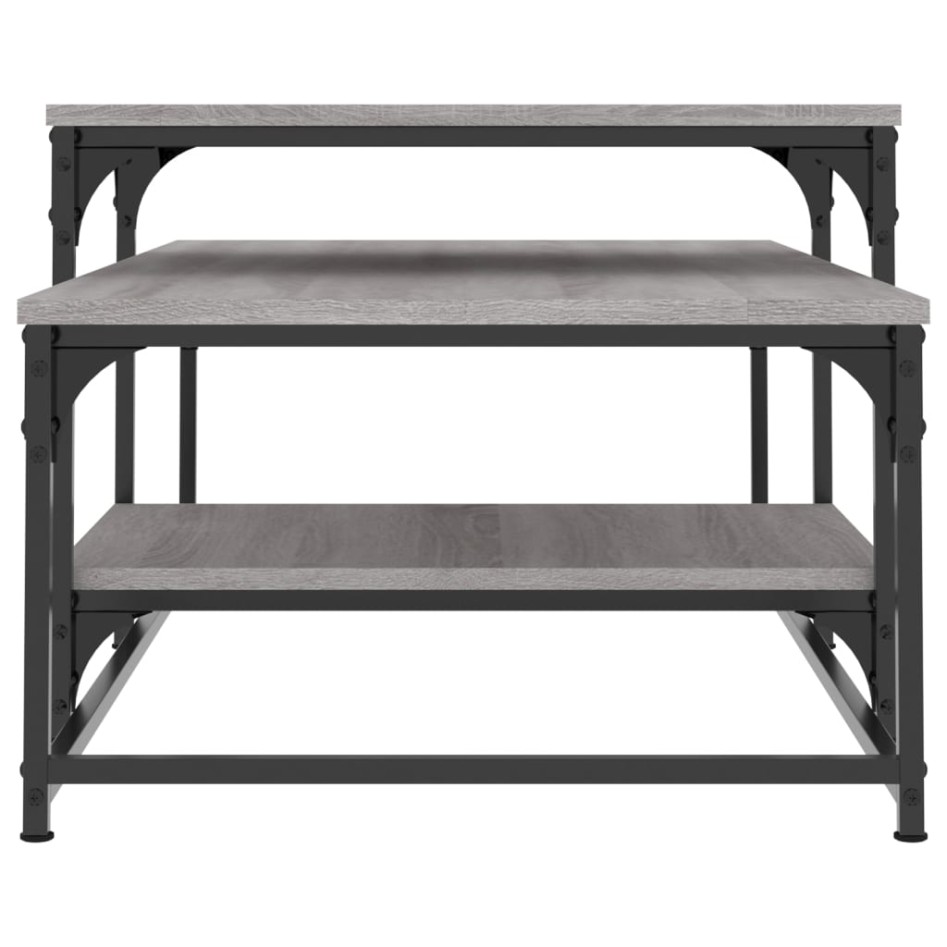 Mesa de centro madera de ingeniería gris Sonoma 102x60x45