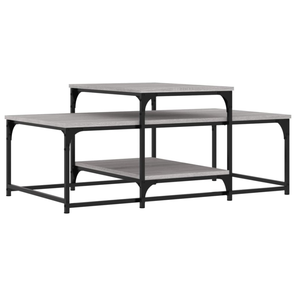 Mesa de centro madera de ingeniería gris Sonoma 102x60x45
